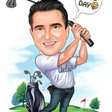 Golf Player's Caricature