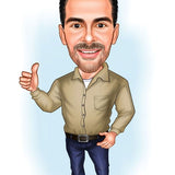 Handsome Man's Caricature
