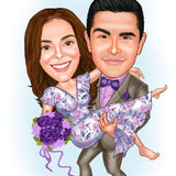 Romantic Couple Date Caricature